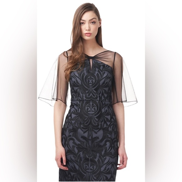 J.S Collections Formal Gown size 4 Blue and black NWT - Picture 3 of 10